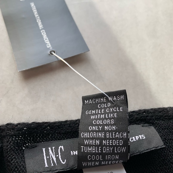 INC Black Crew Neck Shirt Tail Tunic Women’s Sweater Size Small. - Picture 7 of 7